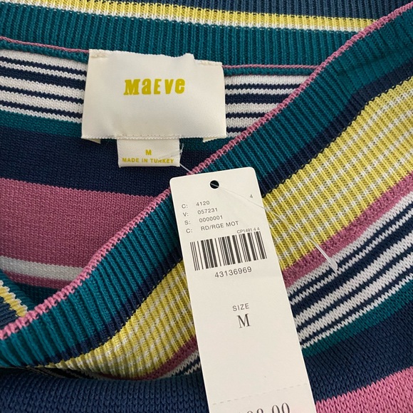 NWT Anthropologie Maeve Iana Striped Midi Skirt Size Medium - Picture 2 of 5